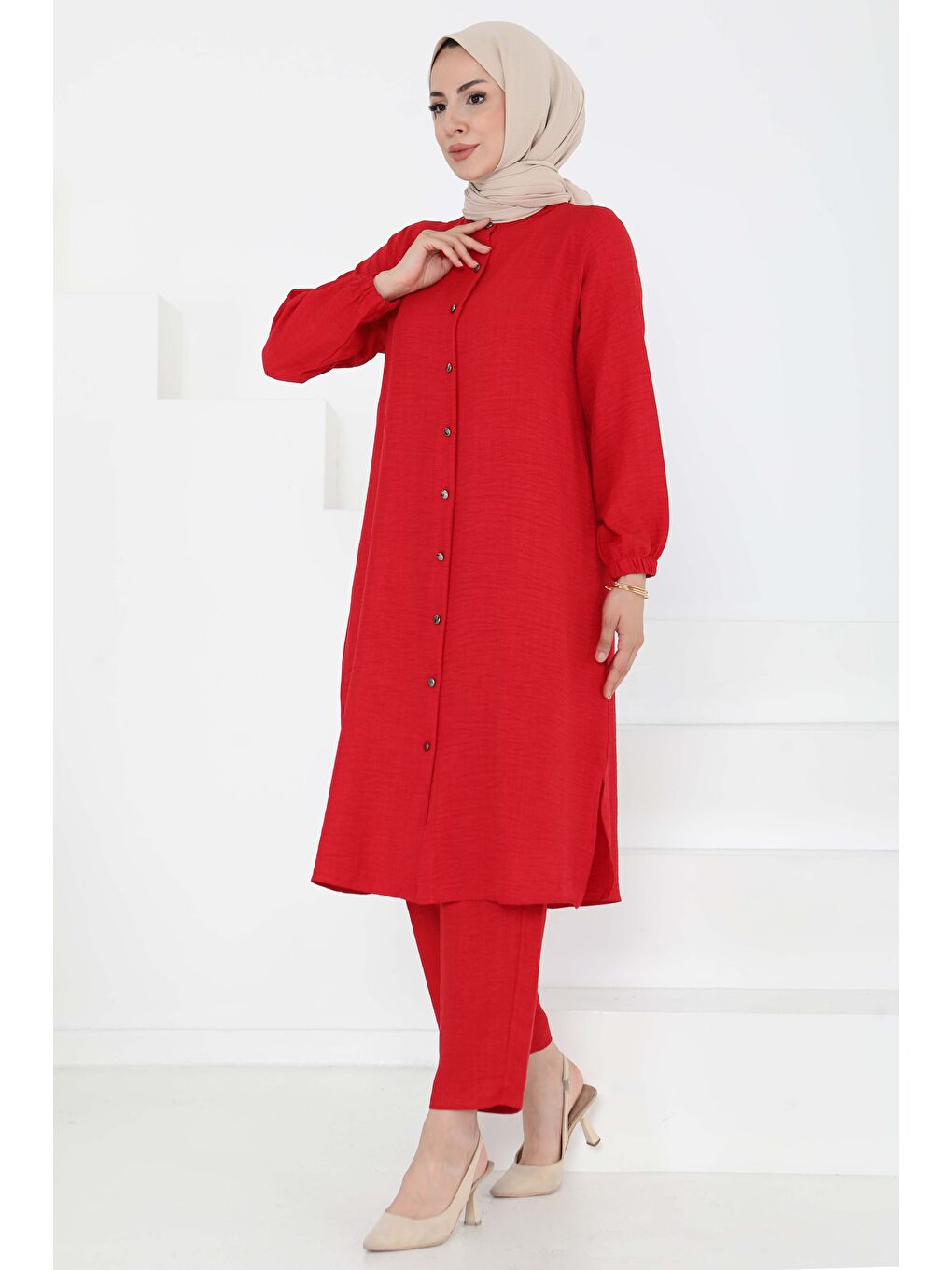 Kırmızı Hakim Yaka İkili Takım Kirmizi - 27183