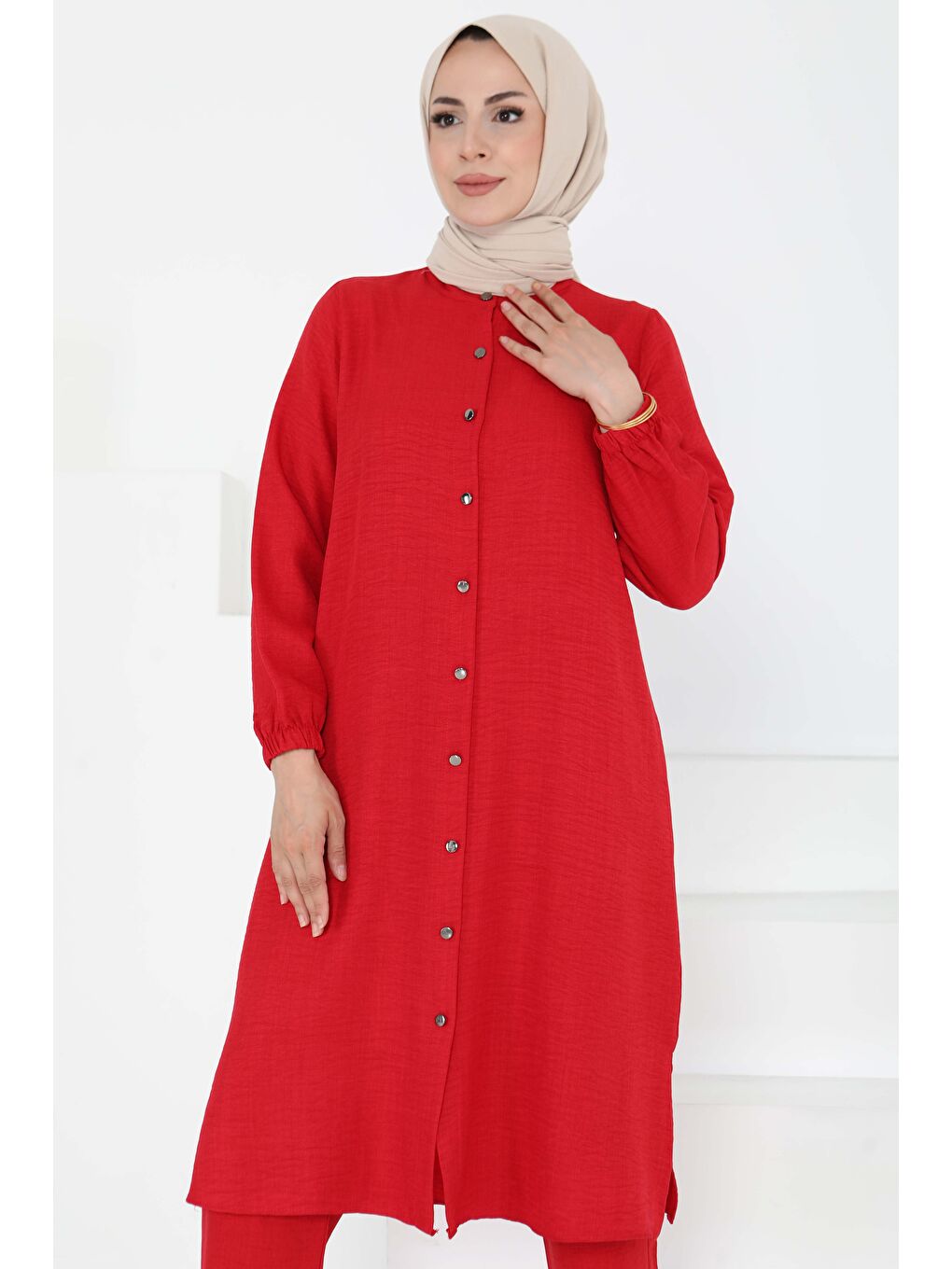 Kırmızı Hakim Yaka İkili Takım Kirmizi - 27183-2