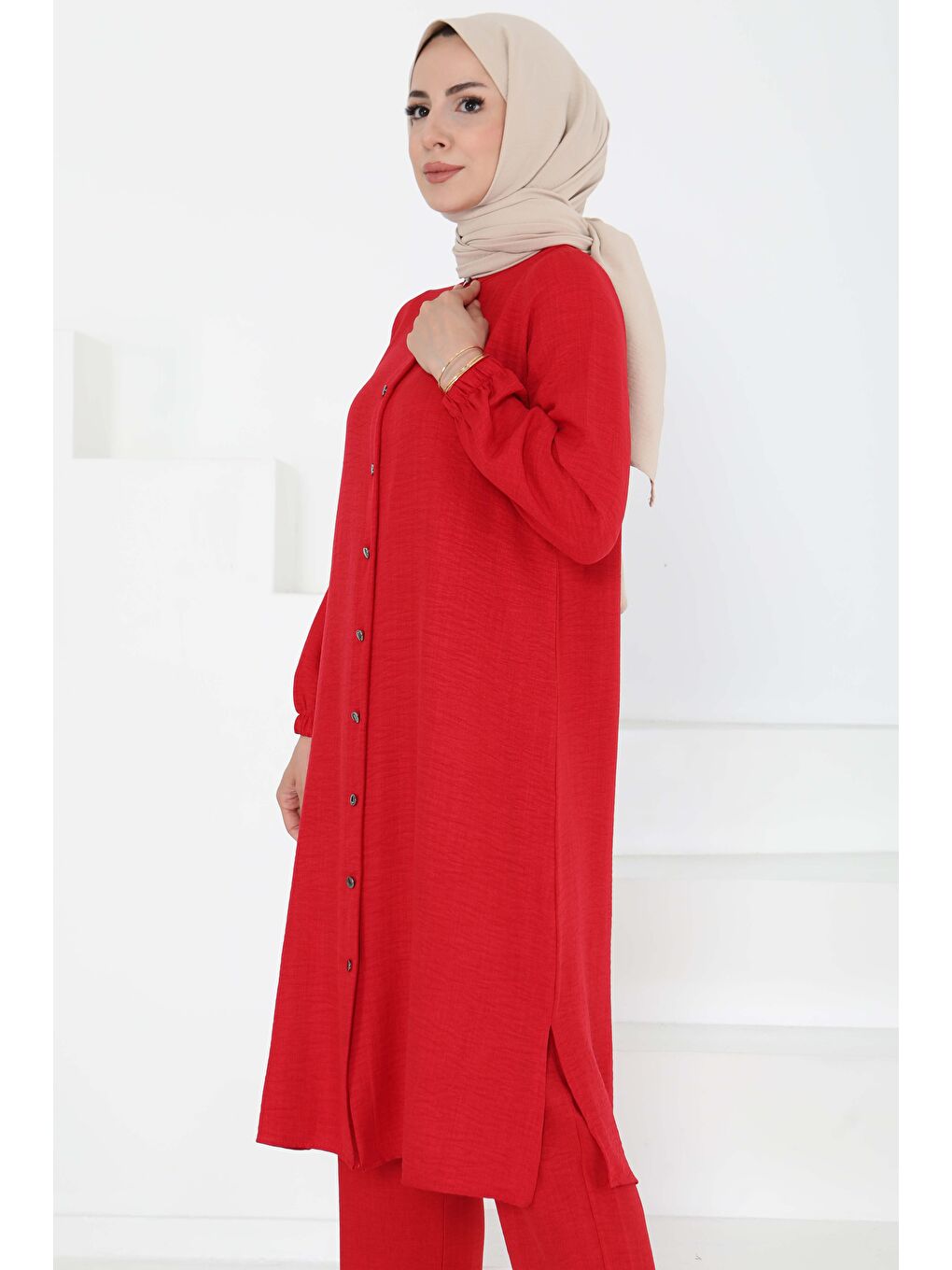 Kırmızı Hakim Yaka İkili Takım Kirmizi - 27183-3