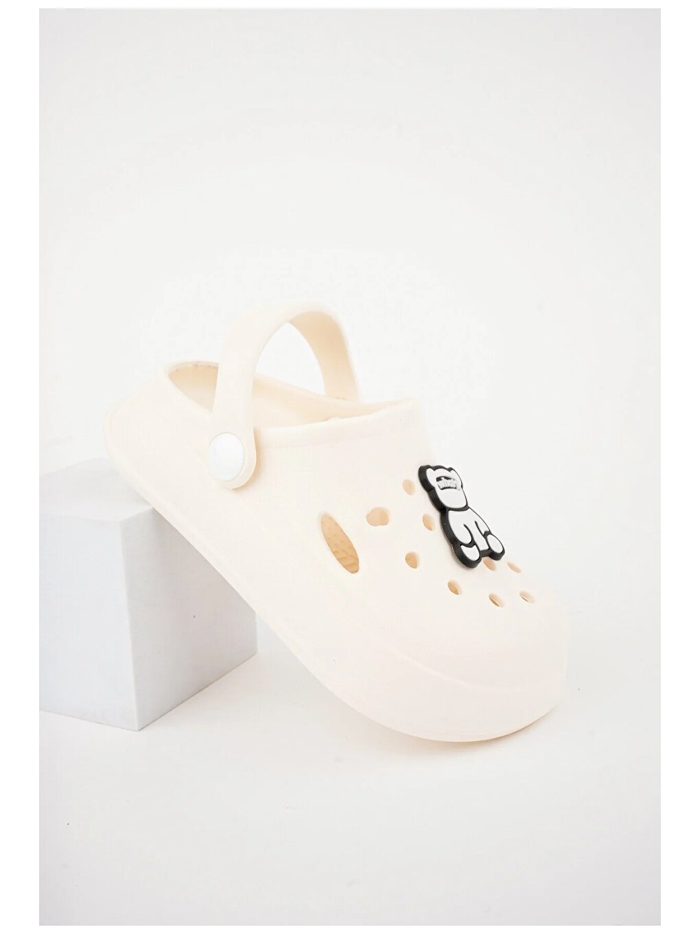 Ekru Unisex Çocuk Figürlü Sticker Sandalet-terlik-2