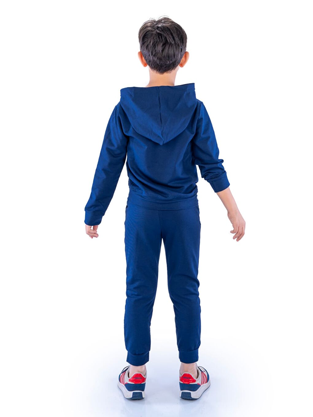 Lacivert Class Kanguru Cepli Kapüşonlu Çocuk Eşofman MNK10071-2