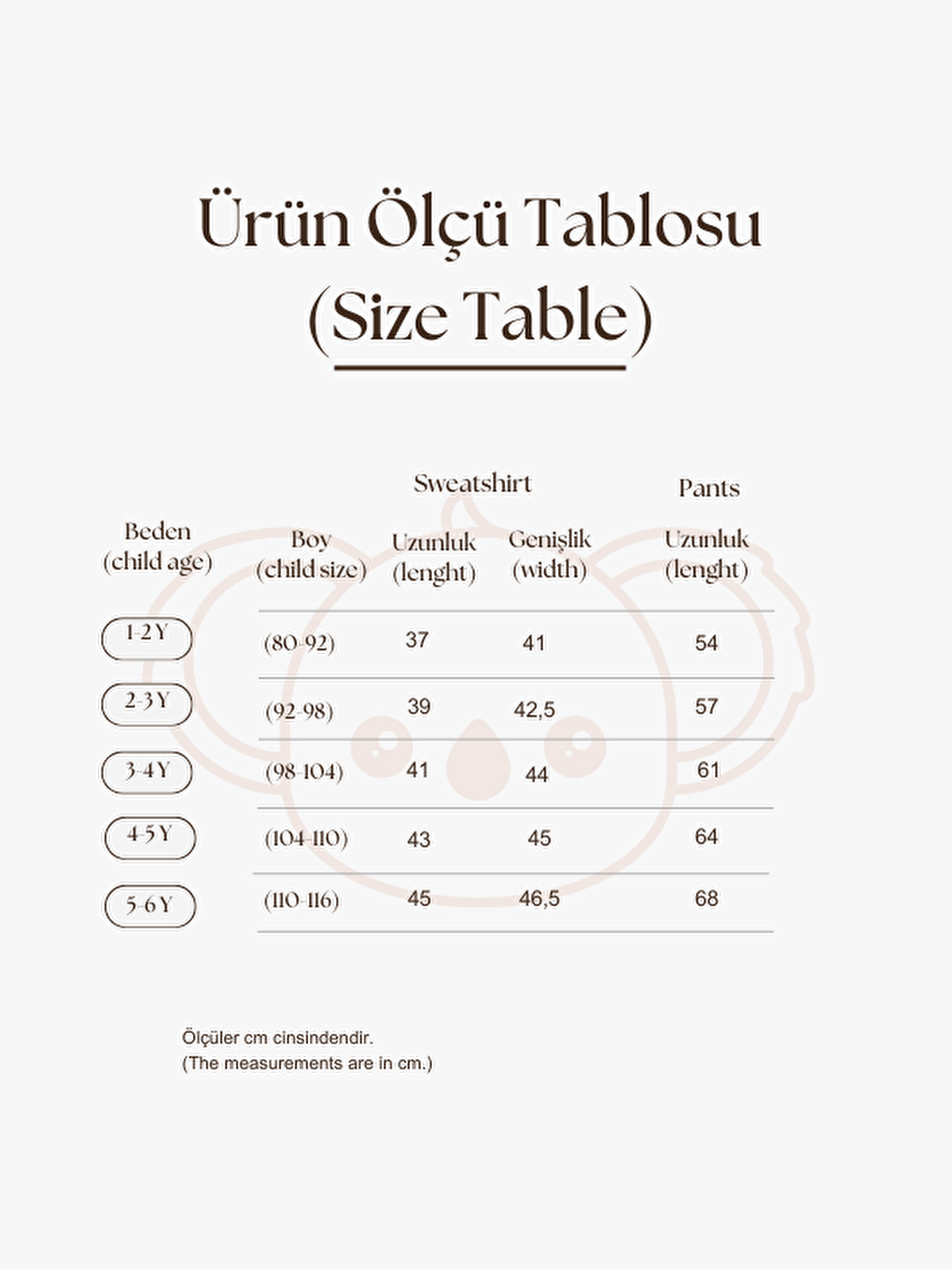 Kahverengi Sütlü Kahve Çocuk Kanguru Cepli Oversize Eşofman Takımı-2