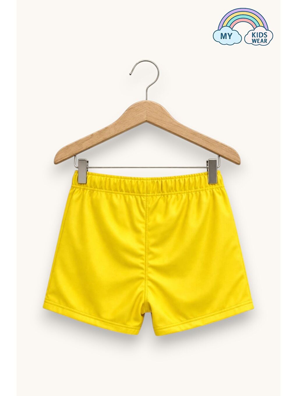 Sarı Erkek Çocuk Desenli Deniz Şortu ve Bone Takımı 12685-2