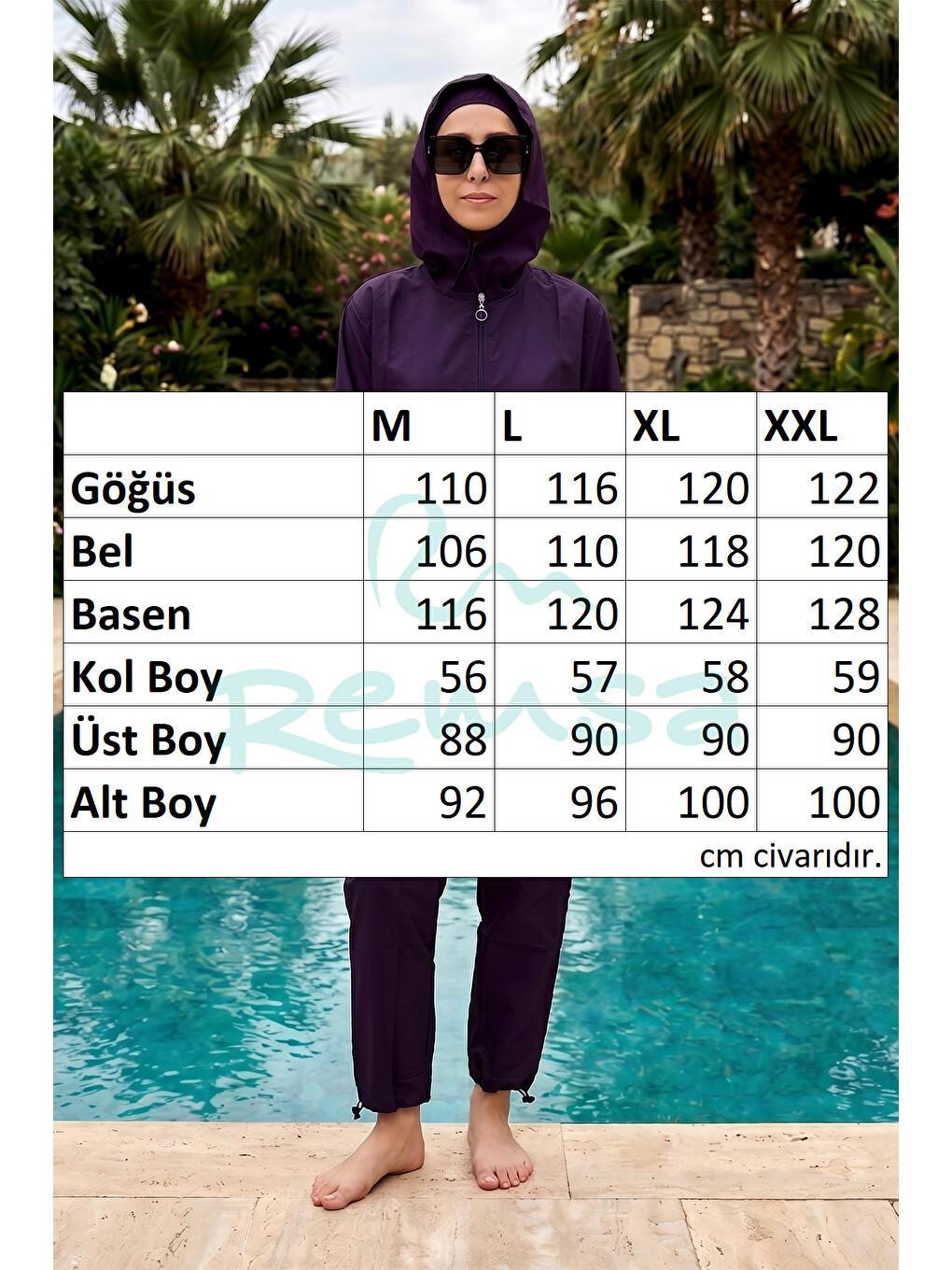 Paraşüt Tam Kapalı Tesettür Mayo 01 Mor-3