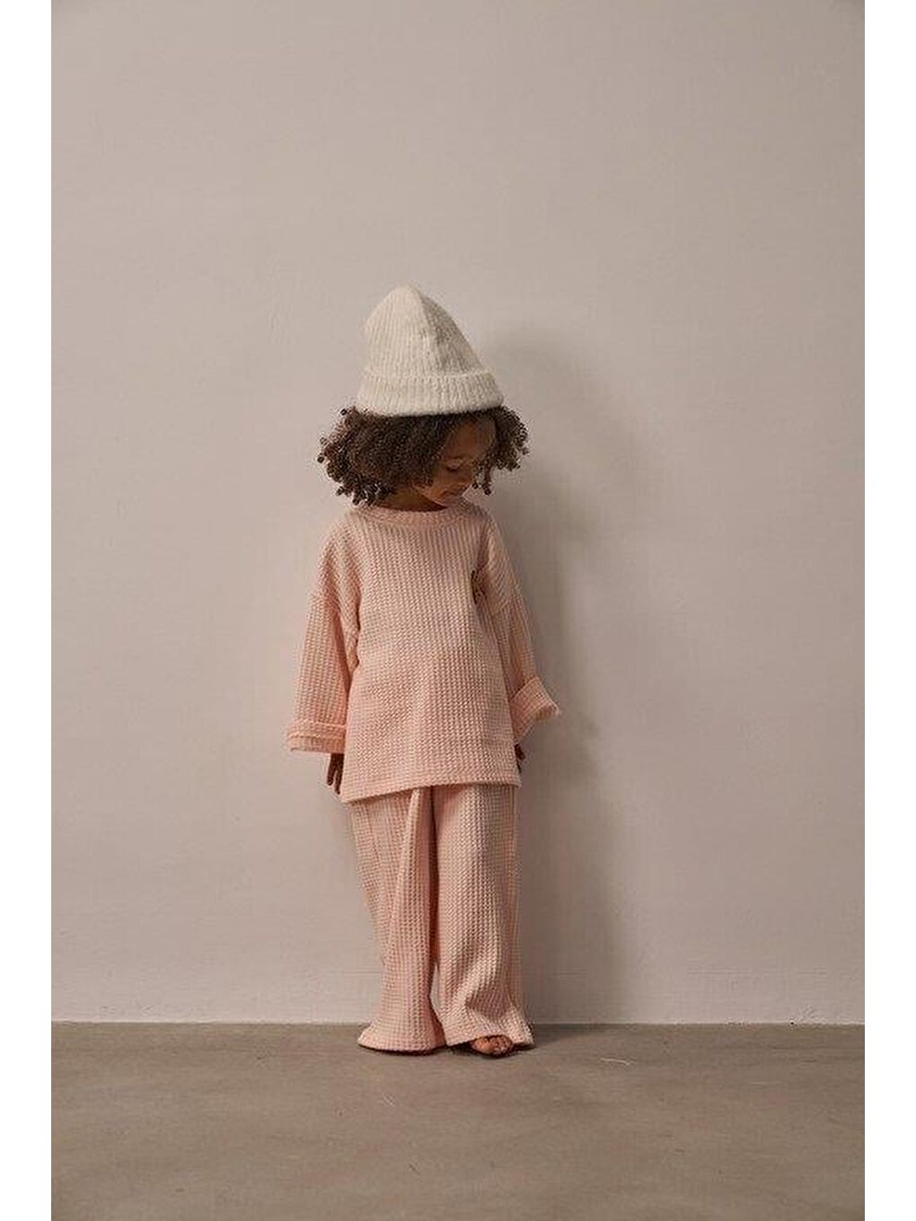 Pembe Pudra Cookie Nakışlı Dökümlü Alt Üst Takım-6