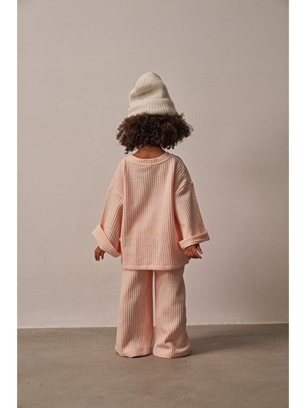 Pembe Pudra Cookie Nakışlı Dökümlü Alt Üst Takım-7