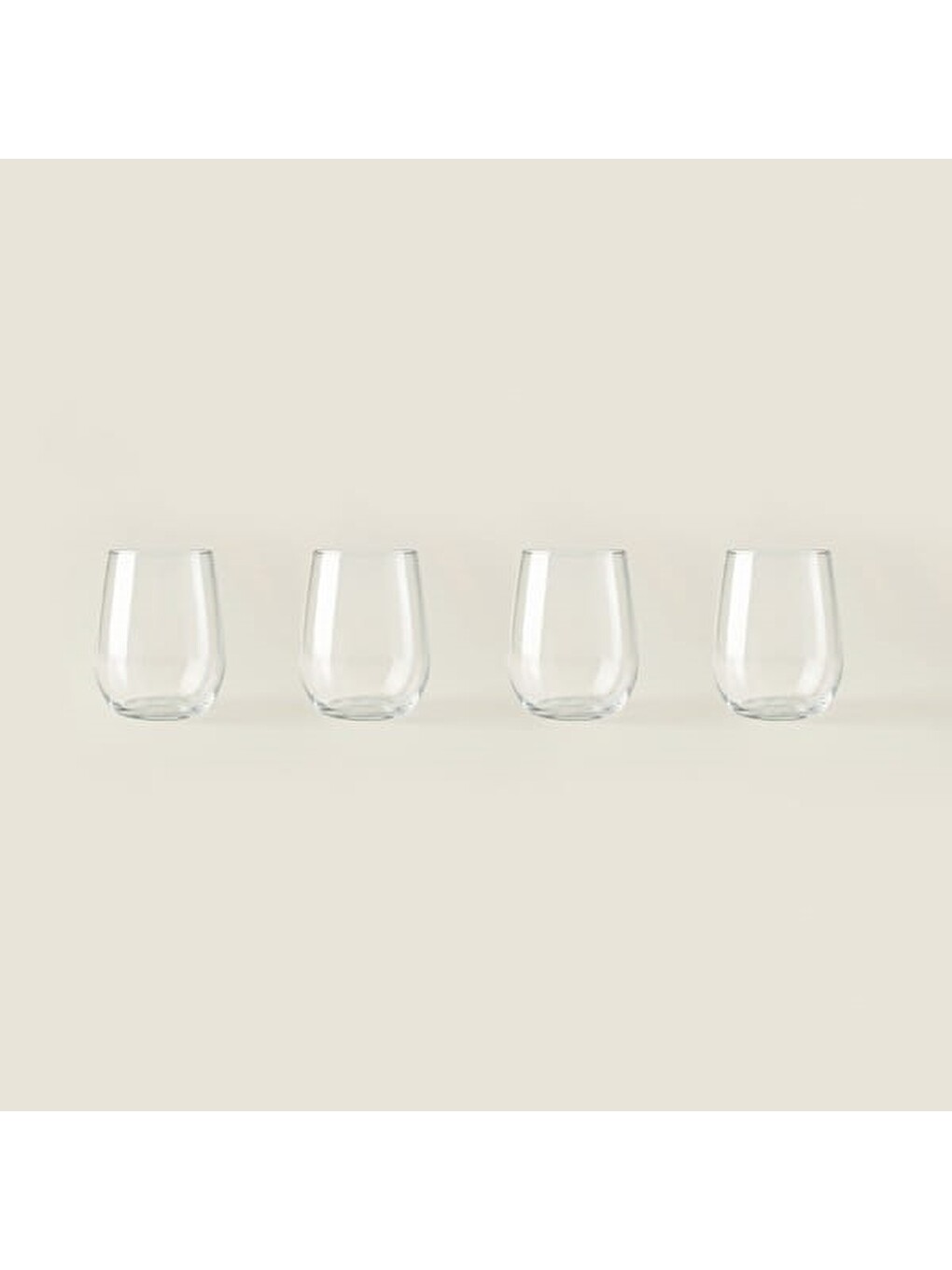 Renksiz Damla 4'lü Meşrubat Bardağı - Şeffaf - 340 Ml