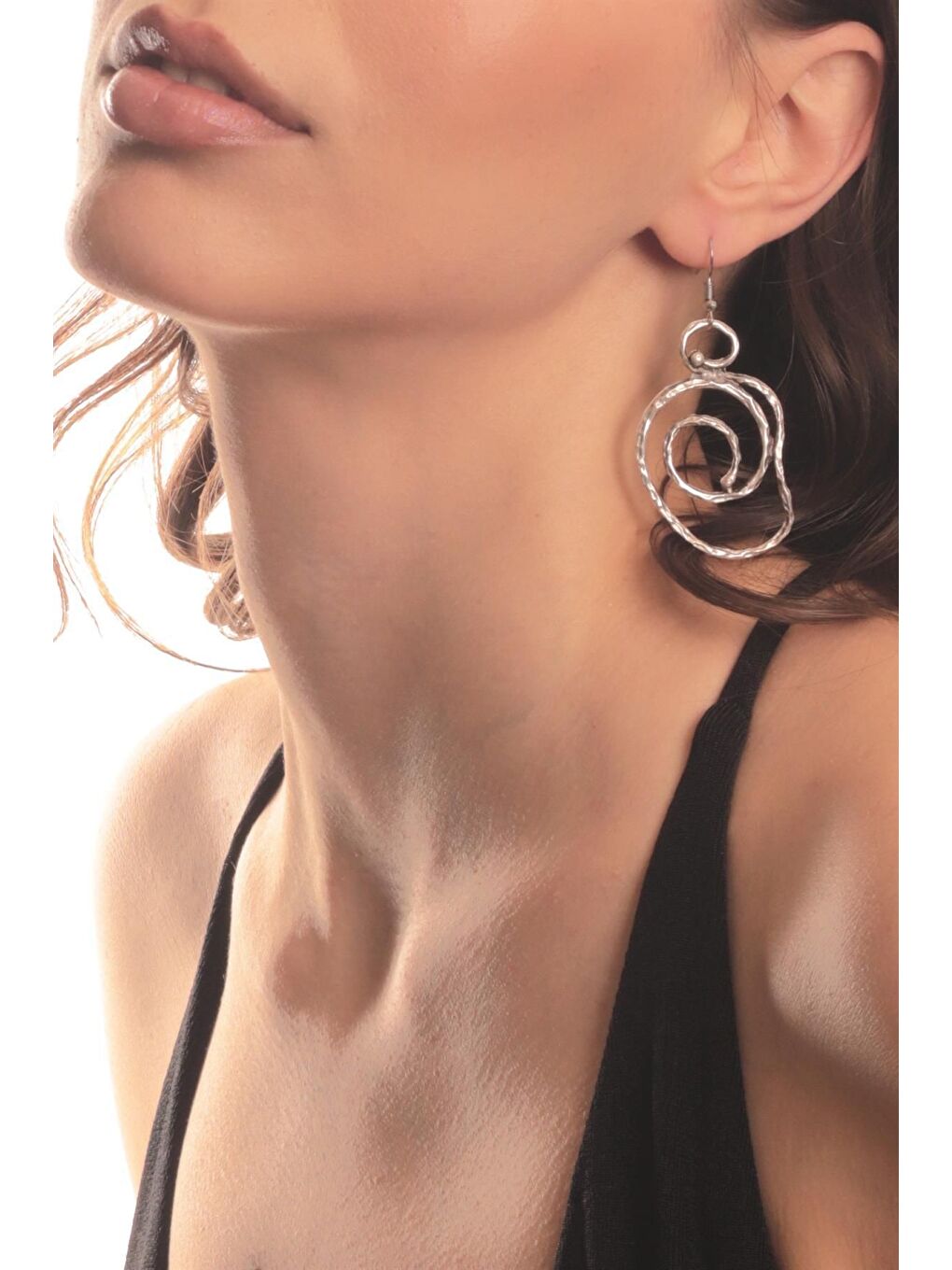 Karışık Kadın Antik Gümüş Kaplama Sallantılı Model Bohem Küpe-4