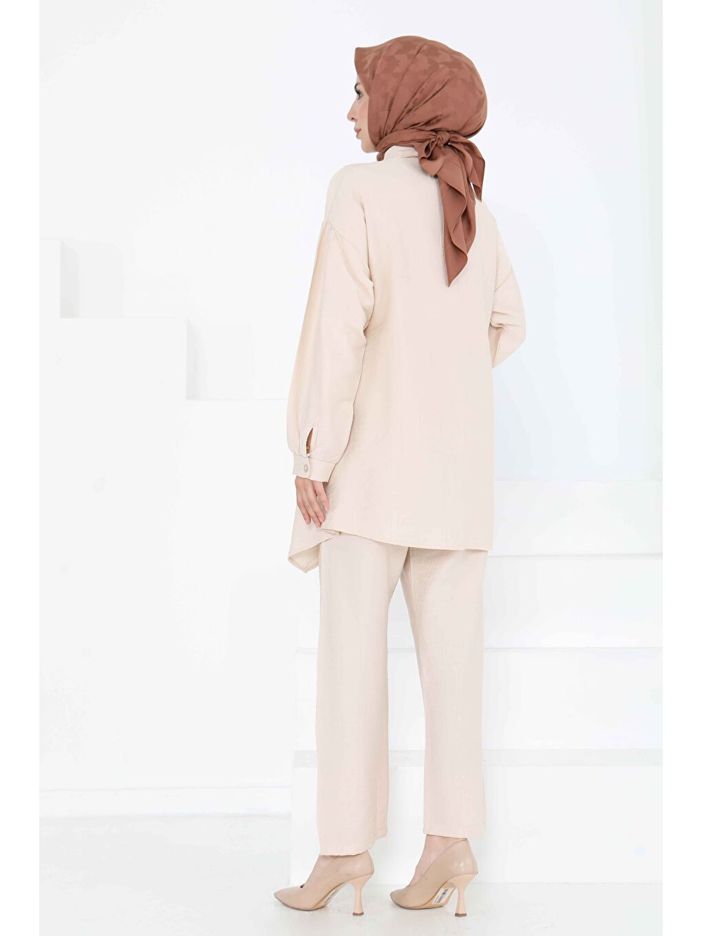 Belden Bağlamalı İkili Takım Bej - 27180-6