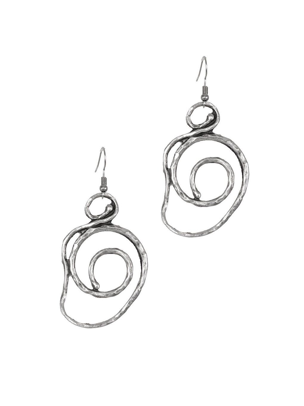 Karışık Kadın Antik Gümüş Kaplama Sallantılı Model Bohem Küpe-1