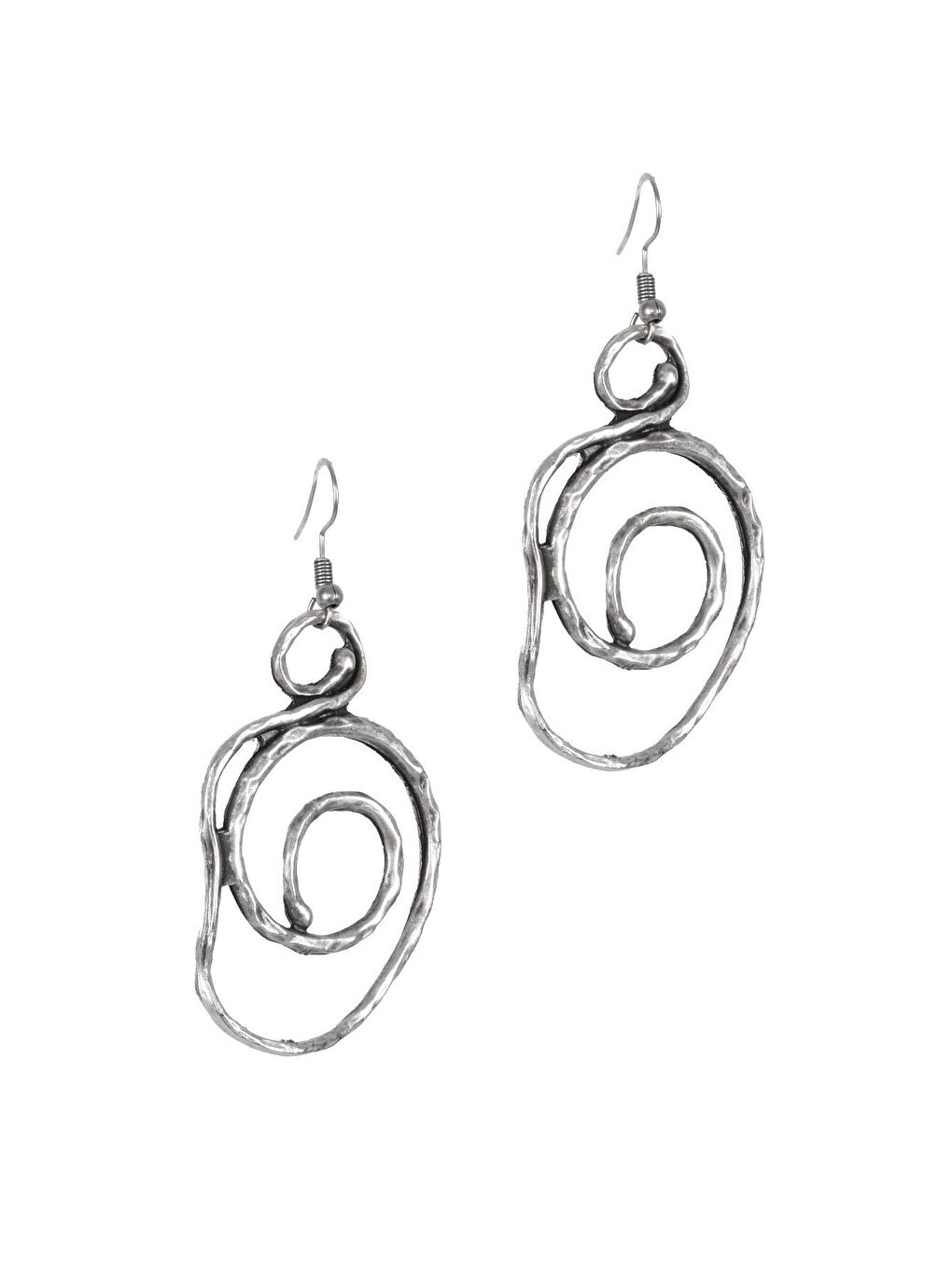 Karışık Kadın Antik Gümüş Kaplama Sallantılı Model Bohem Küpe