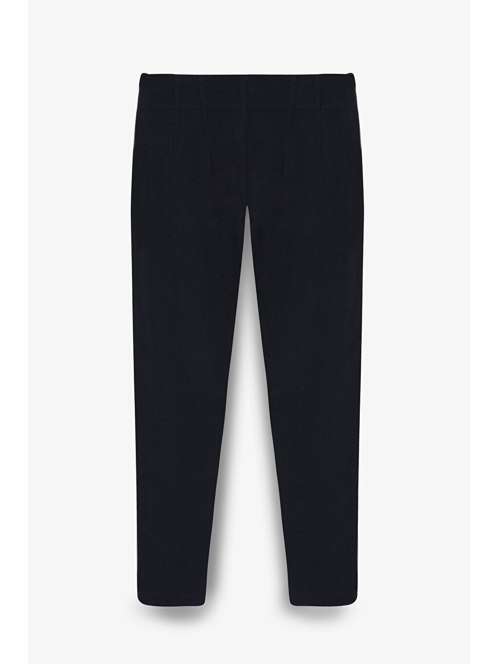 Çift Sıra Düğme Detaylı Yüksek Bel Pantolon Lacivert-2