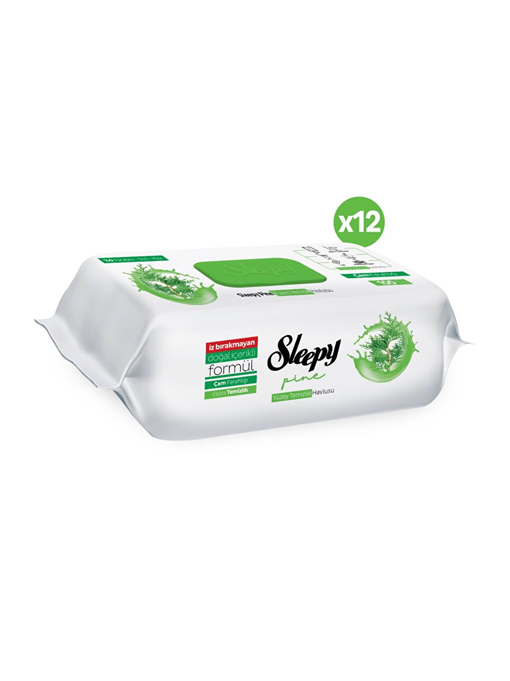 Pine Yüzey Temizlik Havlusu&Mendili Çam Ferahlığı 12x100 (1200 Yaprak)-1