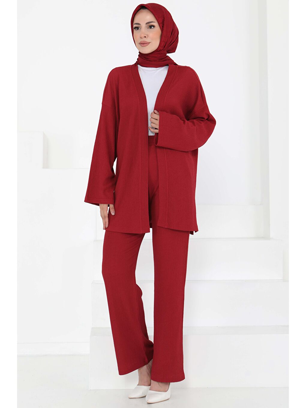 Cepli Kimono Takım Bordo - 27131-4