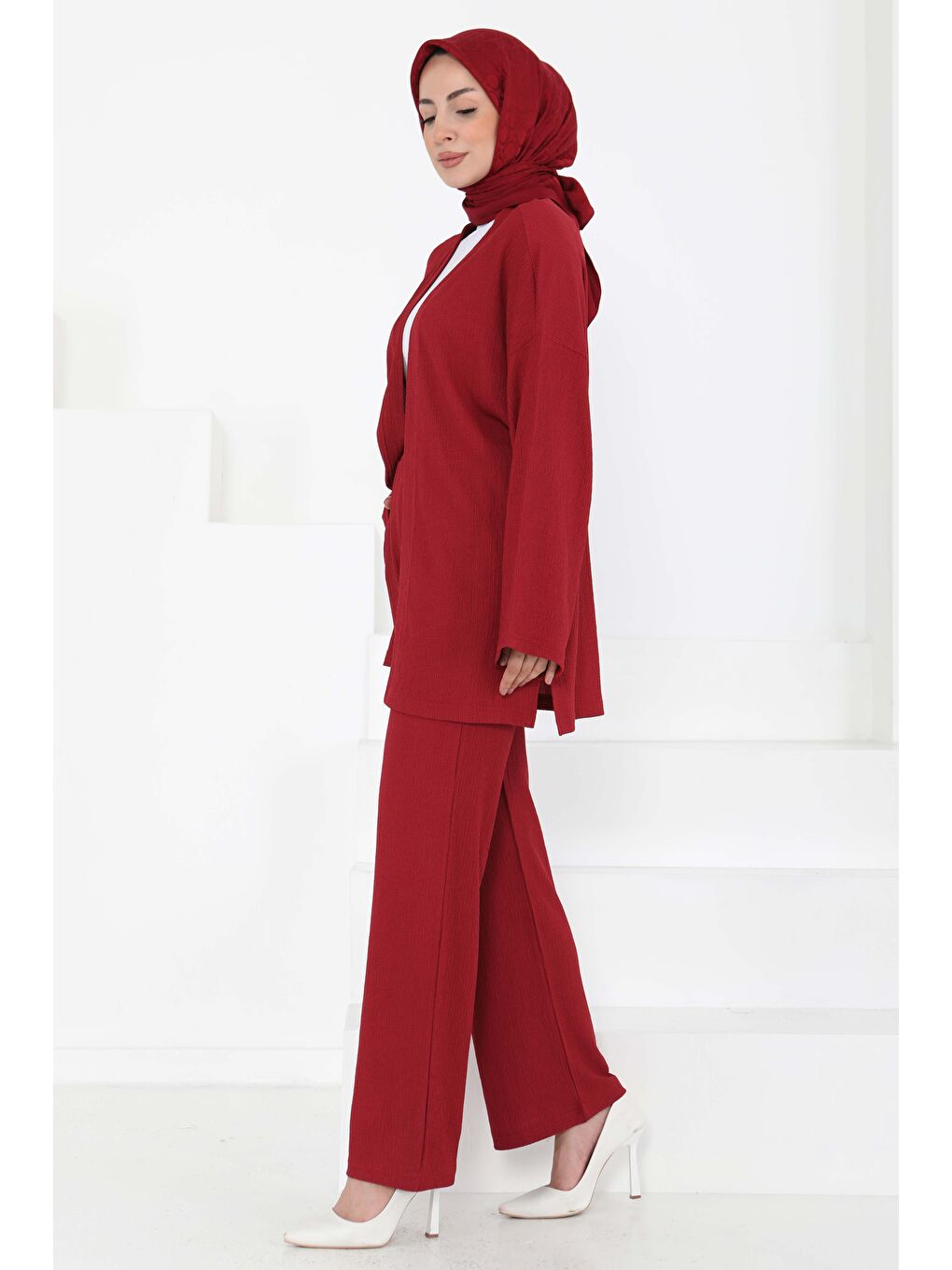 Cepli Kimono Takım Bordo - 27131-6