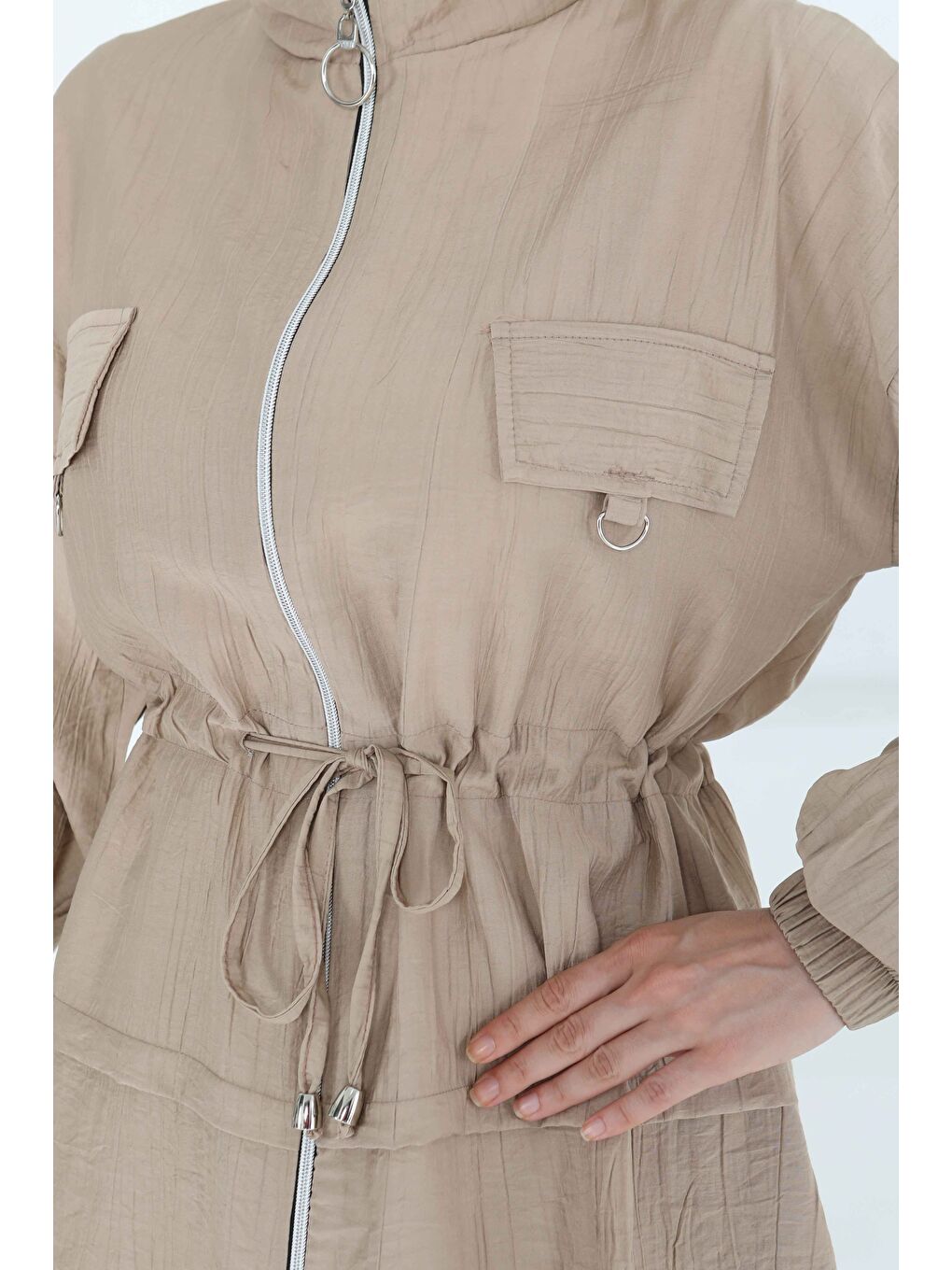 Beli Bağlamalı İkili Takım Bej - 27181-7