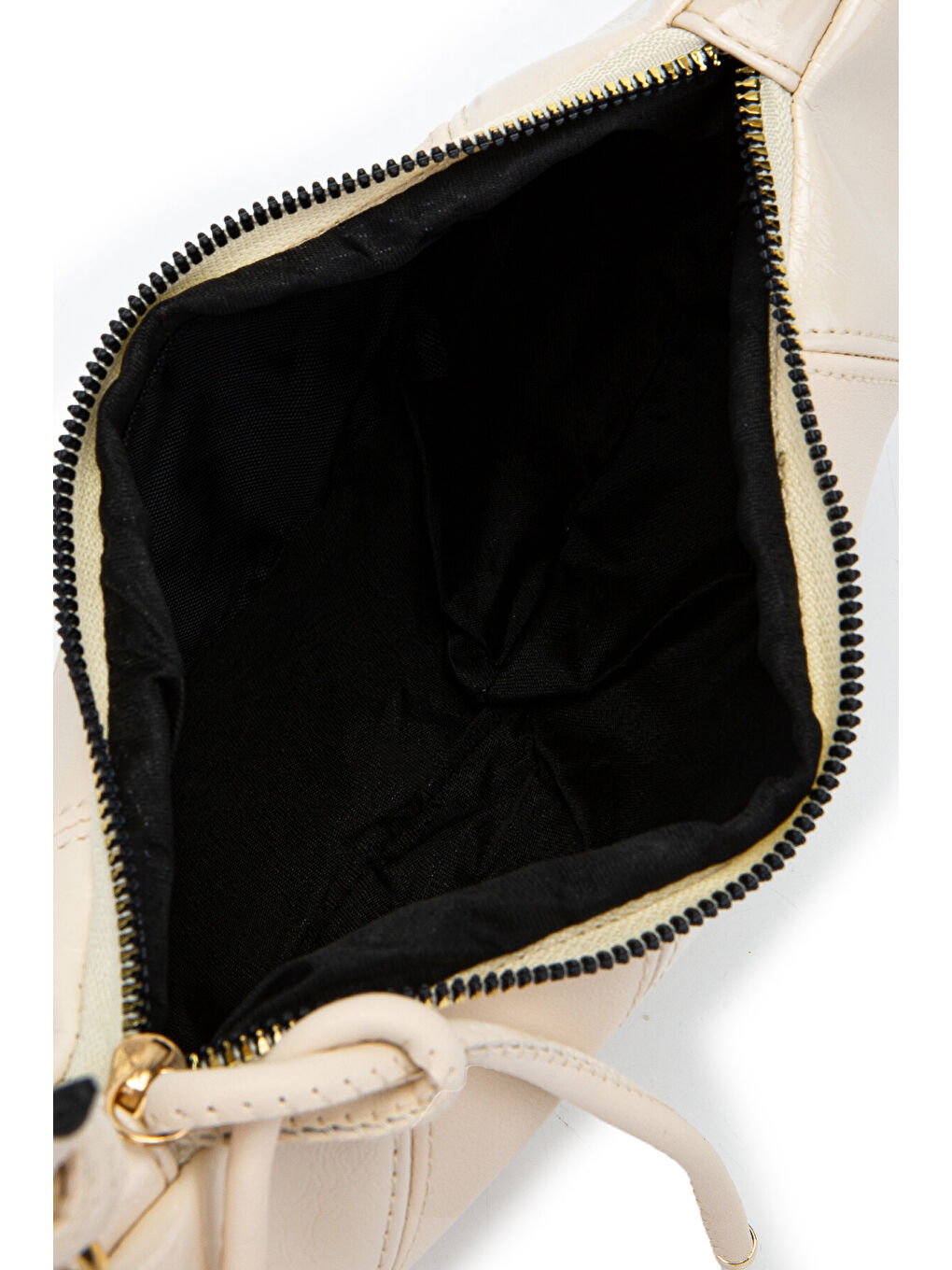 Ekru İp Sarkıt Detaylı Suni Deri Bohem Tarz Wade Kadın Çapraz Çanta Krem-4