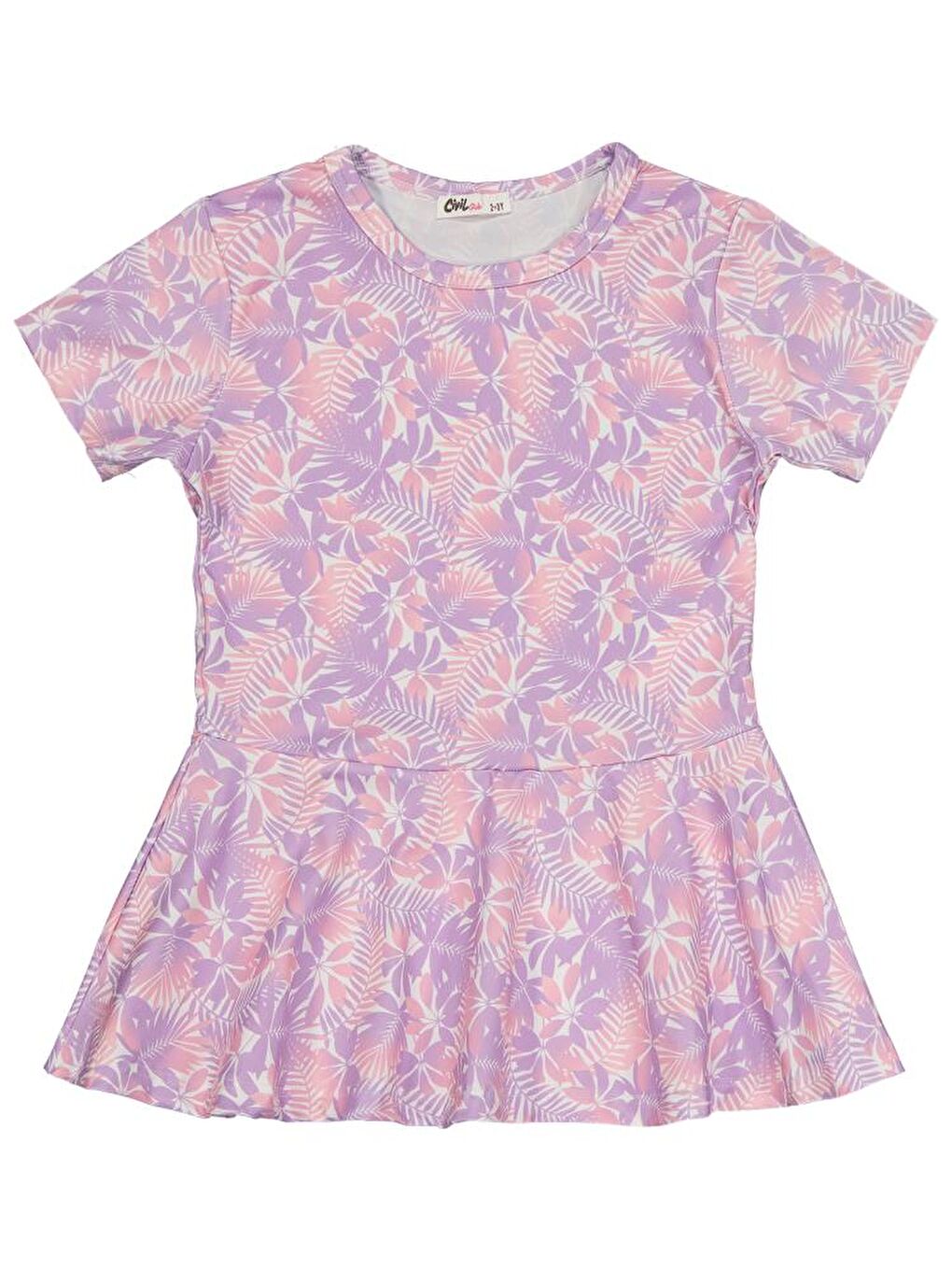 Lila Girls Yaprak Desen 2-12 Yaş Mayo Set-2