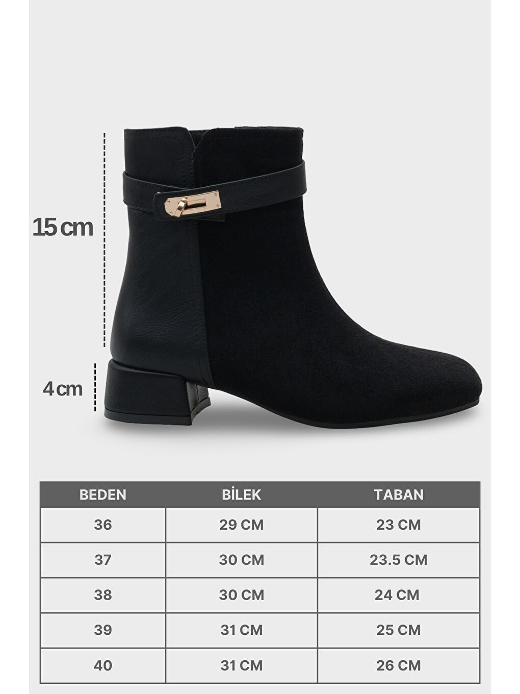 Dalenna Kadın Siyah Bot-6