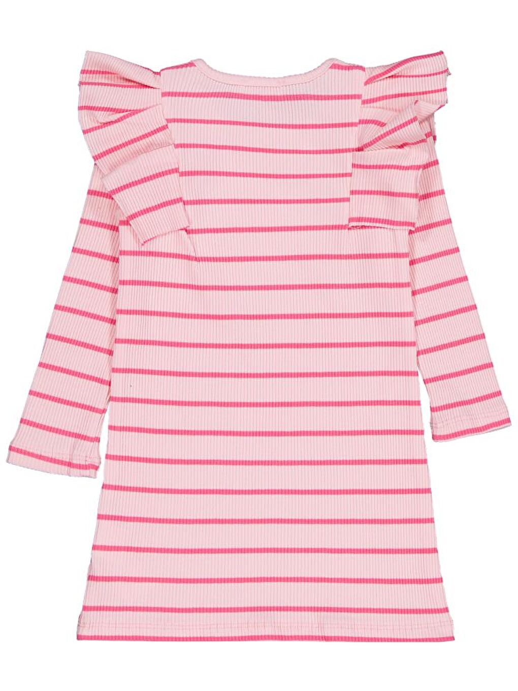 Girls Çizgili 2-5 Yaş Elbise - Pembe 2-3 Yaş