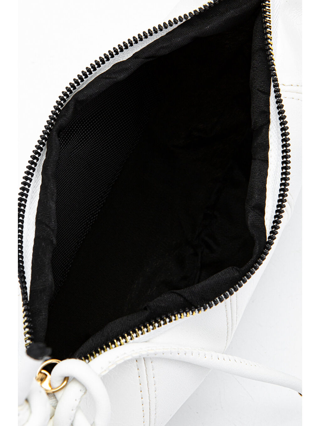 İp Sarkıt Detaylı Suni Deri Bohem Tarz Wade Kadın Çapraz Çanta Beyaz-4