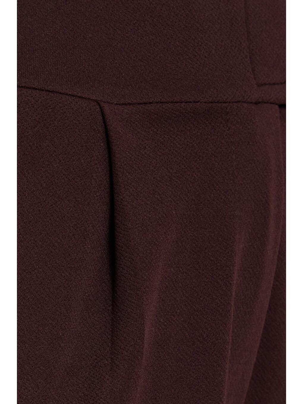 Kadın Regular Fit Klasik Kesim Cırt Kapamalı Geniş Paça Kahverengi Pantolon-5