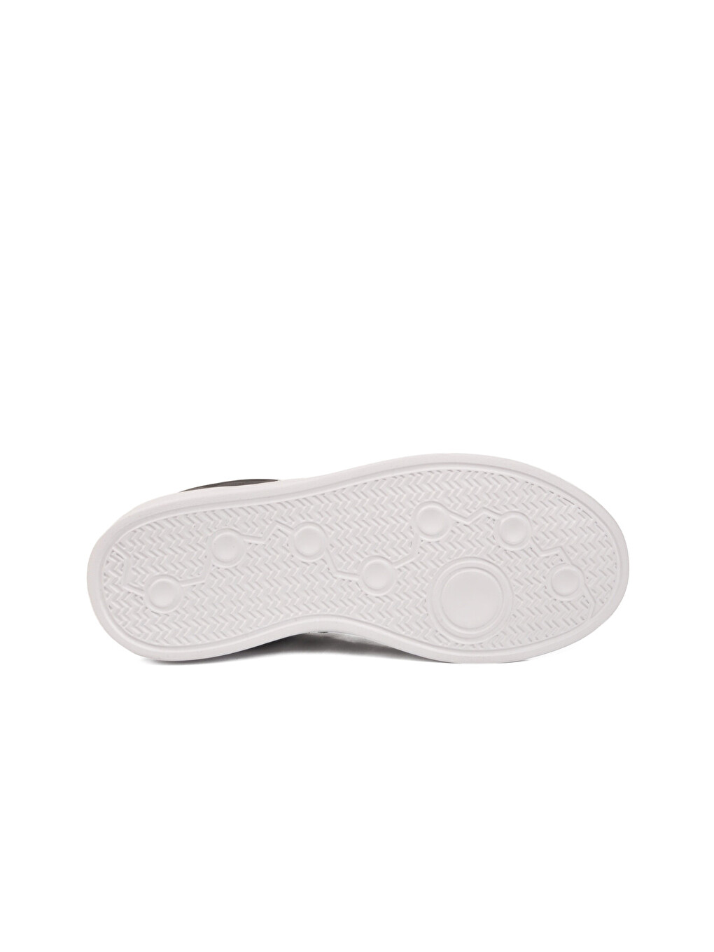 Siyah Beyaz Bağcıklı Cilt Hafif Unisex Spor Ayakkabı Senti G-4