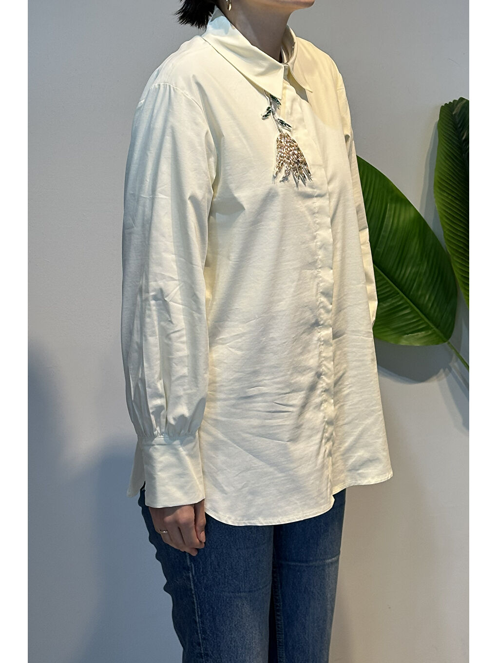 Ekru Missemramis Violet Gömlek 5223 Krem-2