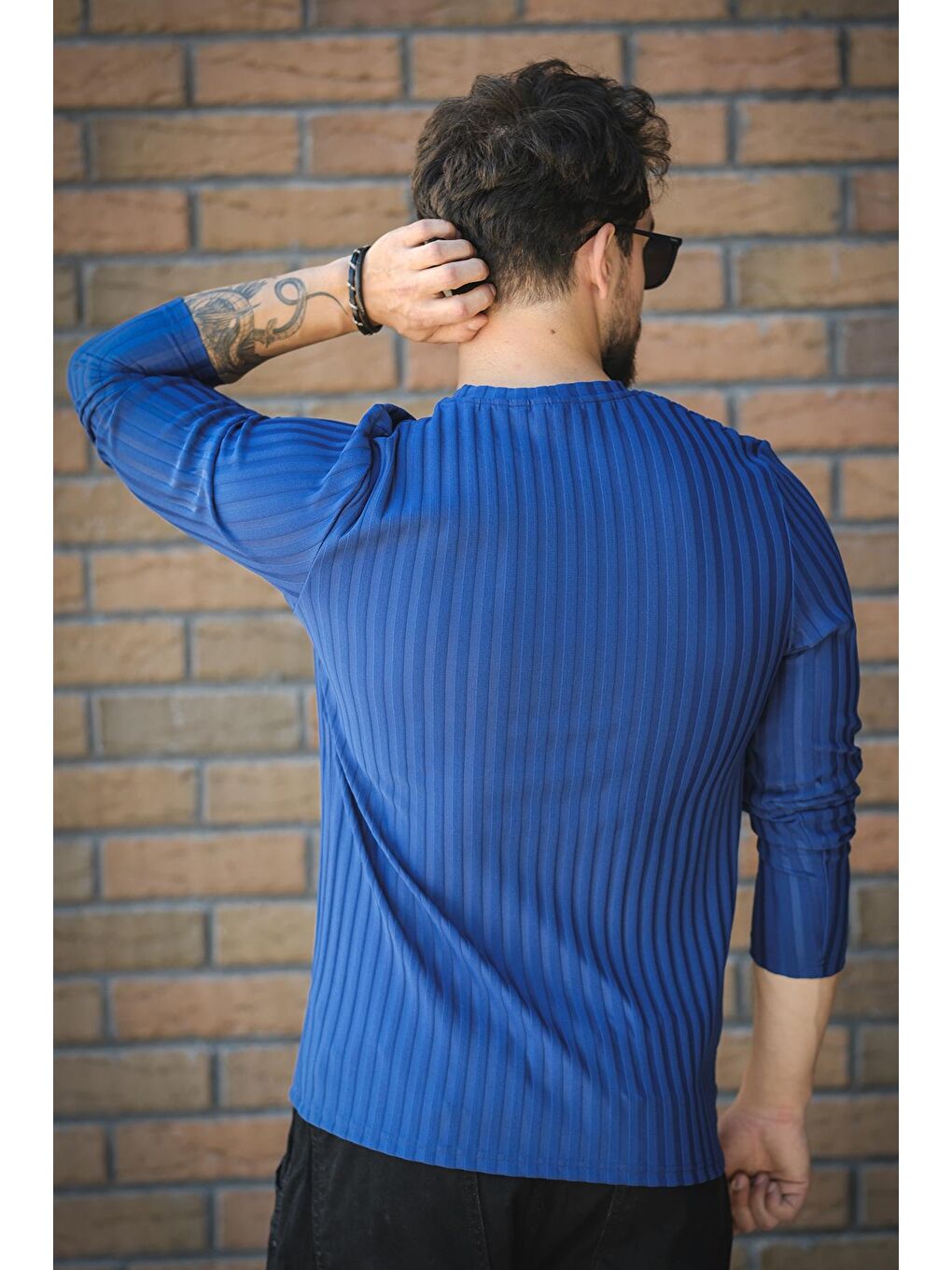 Mavi Jordao Fitilli Slim Fit Elastanlı Bisiklet Yaka Erkek Uzun Kol Tshirt-3