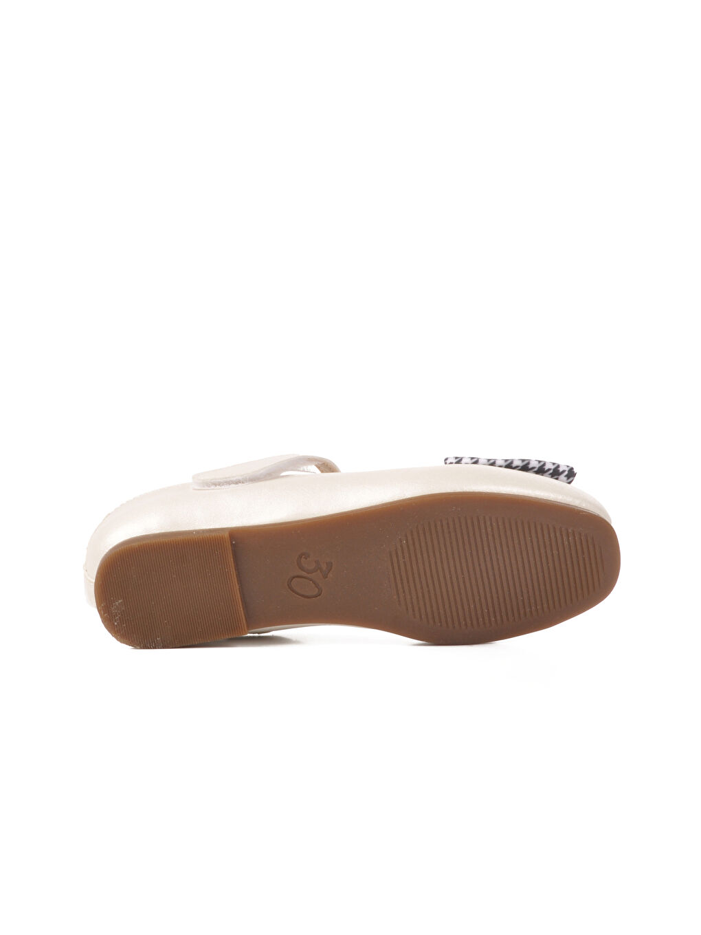 Ekru Sedef Kız Çocuk Fiyonk Kurdeleli Babet 180 P-4