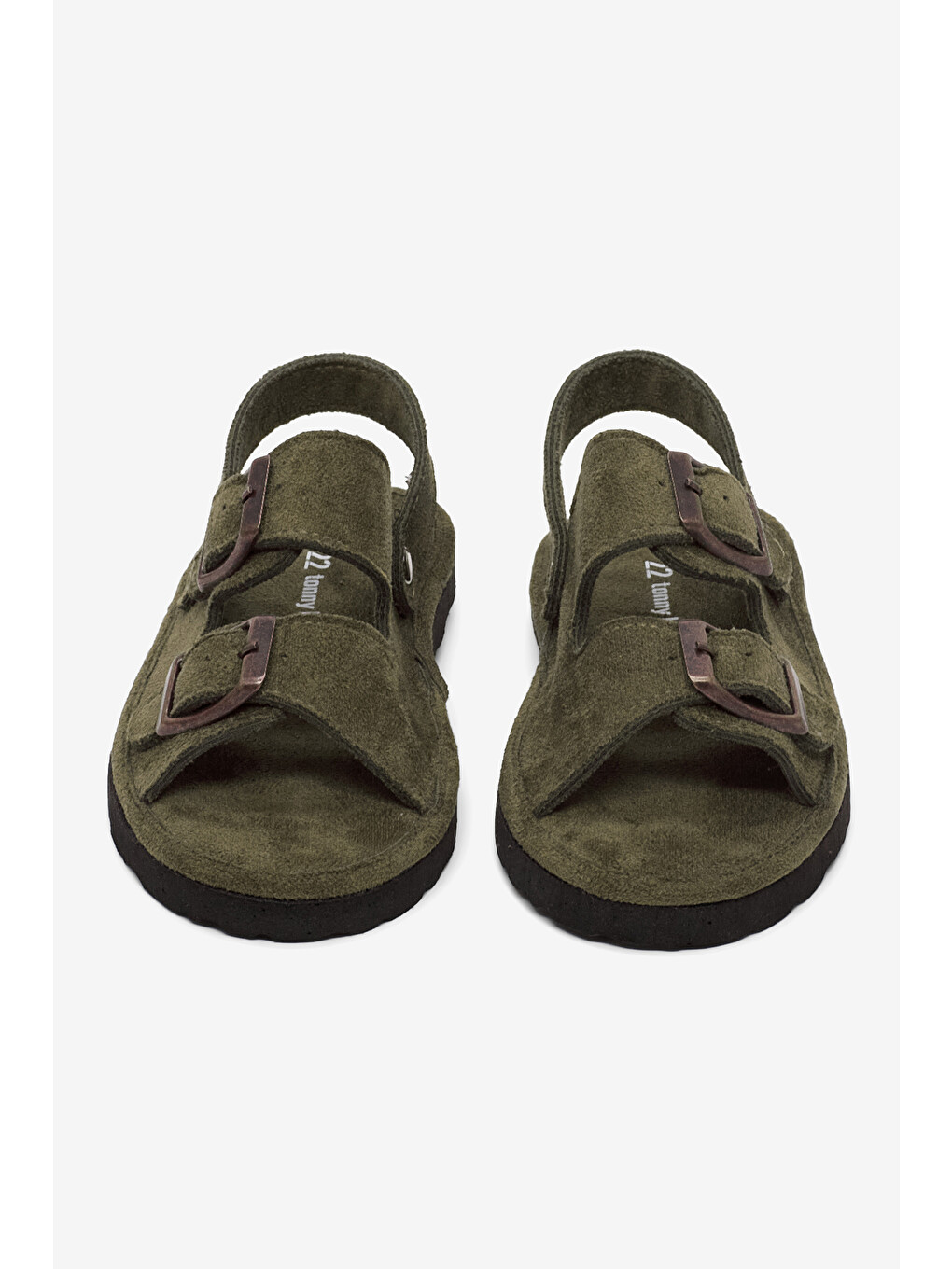 Çocuk Unisex Haki Rahat Kalıp Çift Tokalı Bebe Paitk Sandalet-2