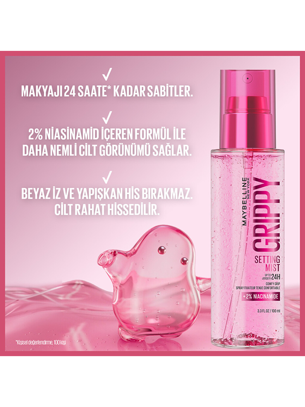 Grippy 24 Saate Kadar Makyaj Sabitleyici Sprey - Mist Form-2