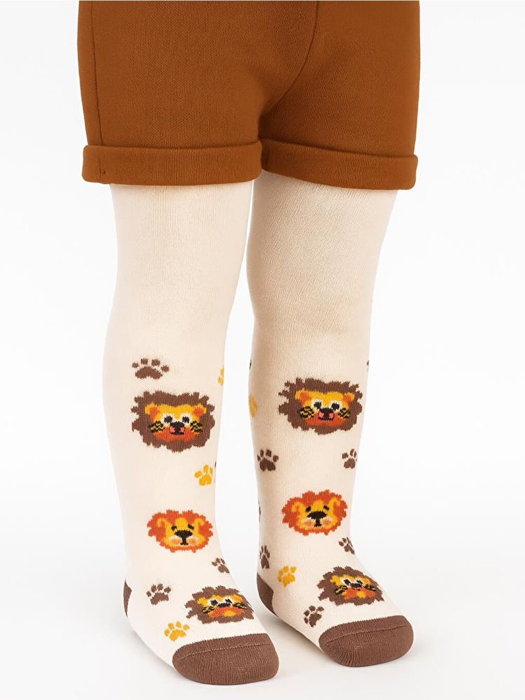 Bej Baby Aslan 6- Bebek Erkek Külotlu Çorap