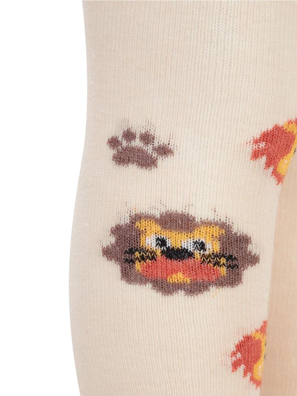 Bej Baby Aslan 6- Bebek Erkek Külotlu Çorap-1