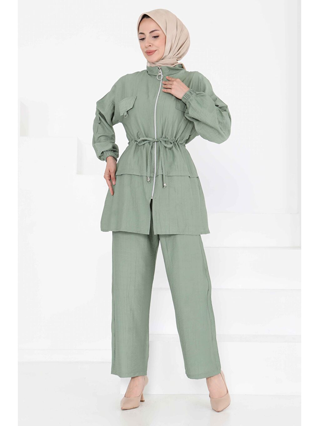 Beli Bağlamalı İkili Takım Yeşil - 27181