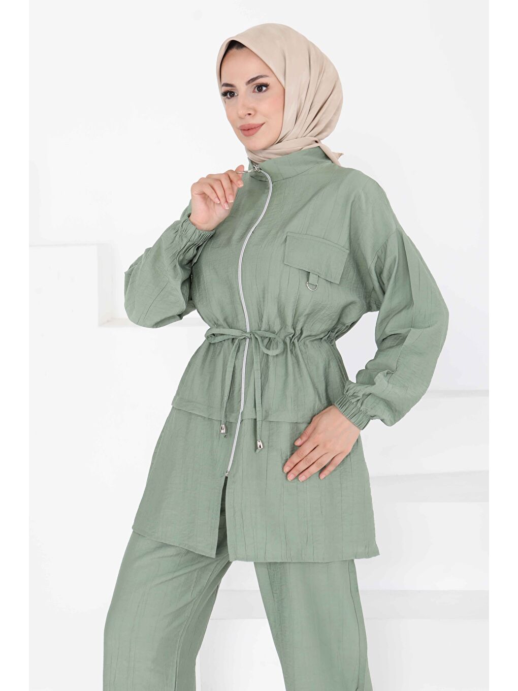 Beli Bağlamalı İkili Takım Yeşil - 27181-1