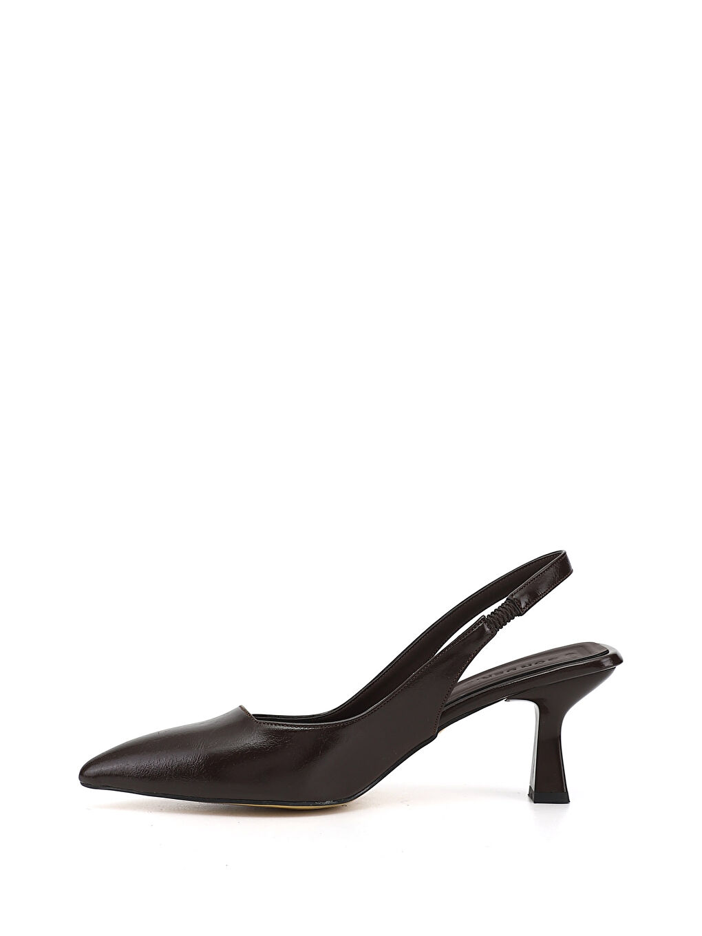 Kahverengi Kadın KAHVERENGİ Sivri Burun Kadeh Ökçe Arkası Açık Ayakkabı-4