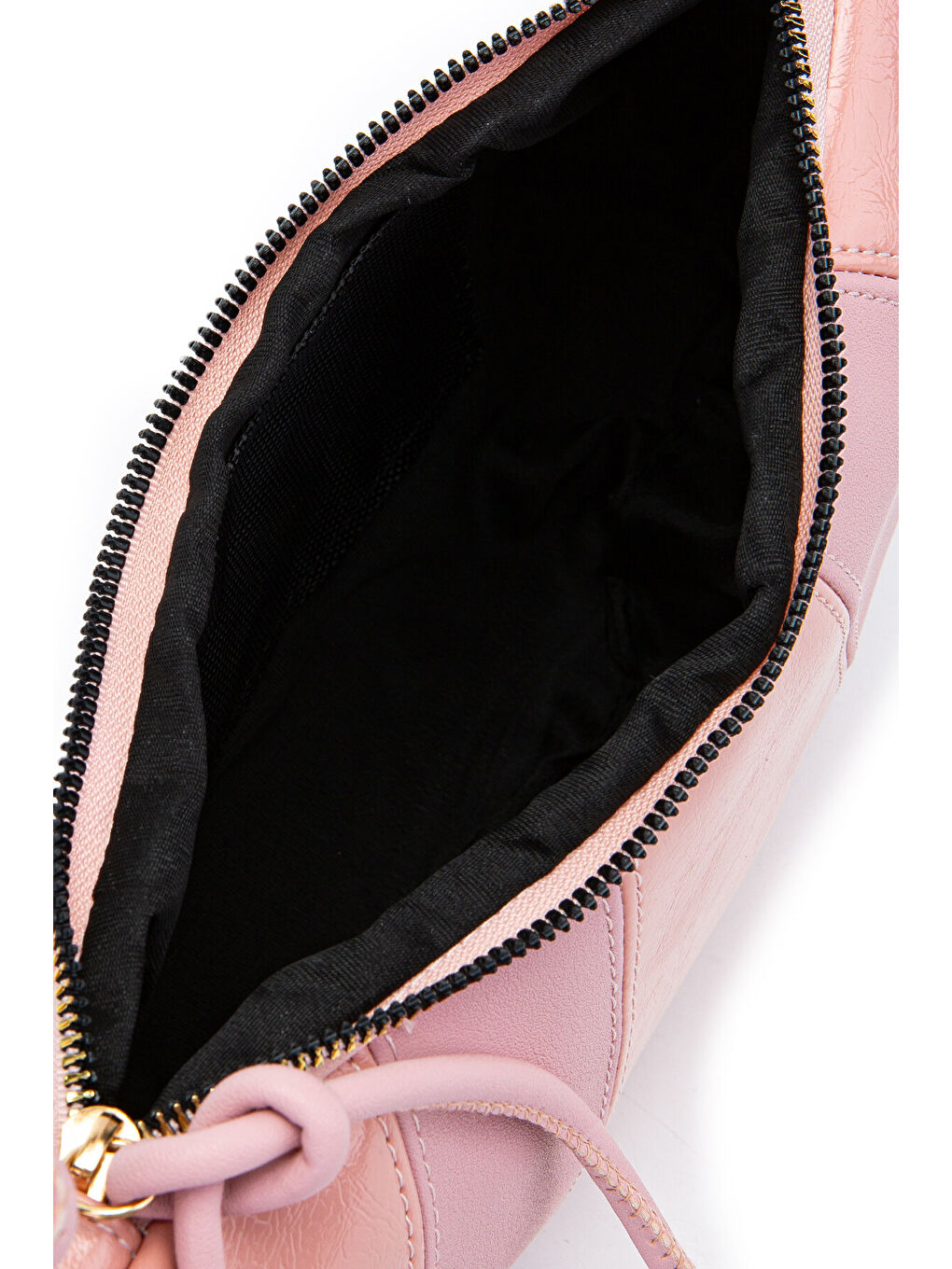 Pembe İp Sarkıt Detaylı Suni Deri Bohem Tarz Wade Kadın Çapraz Çanta Pudra-4