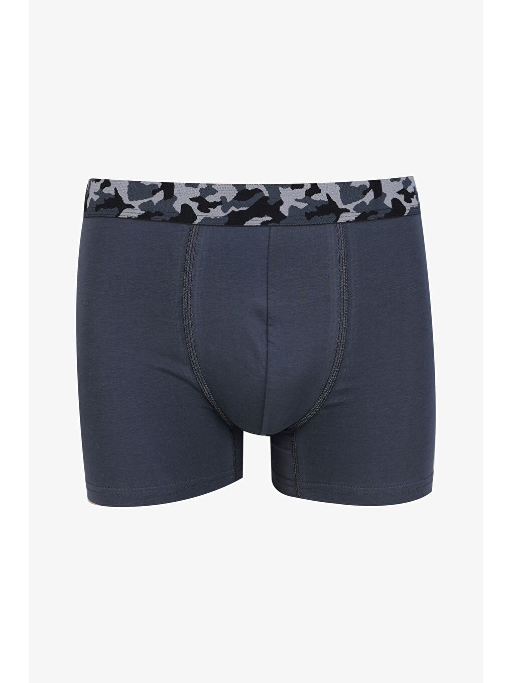 Gri Erkek Tekli Pamuklu Boxer