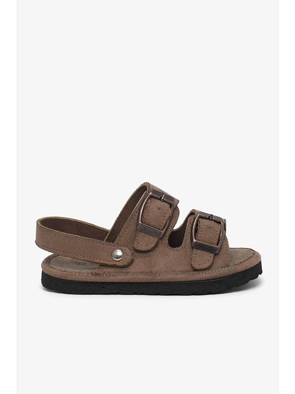 Bej Çocuk Unisex Vizon Rahat Kalıp Çift Tokalı Bebe Paitk Sandalet-3