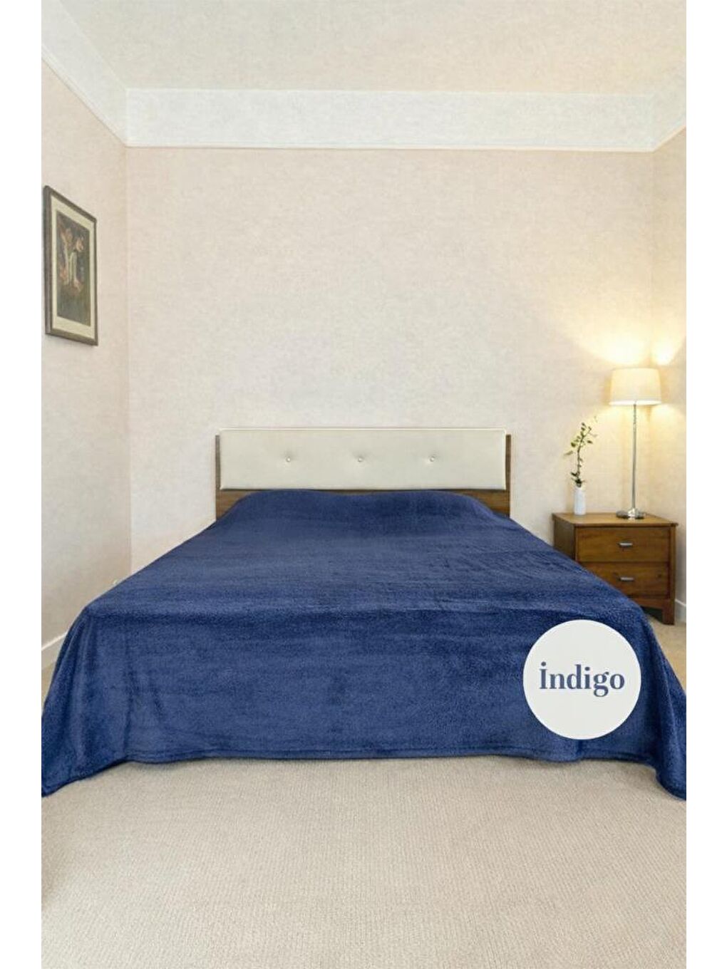 Mavi Welsoft Çift Kişilik Battaniye 200x220 cm İndigo