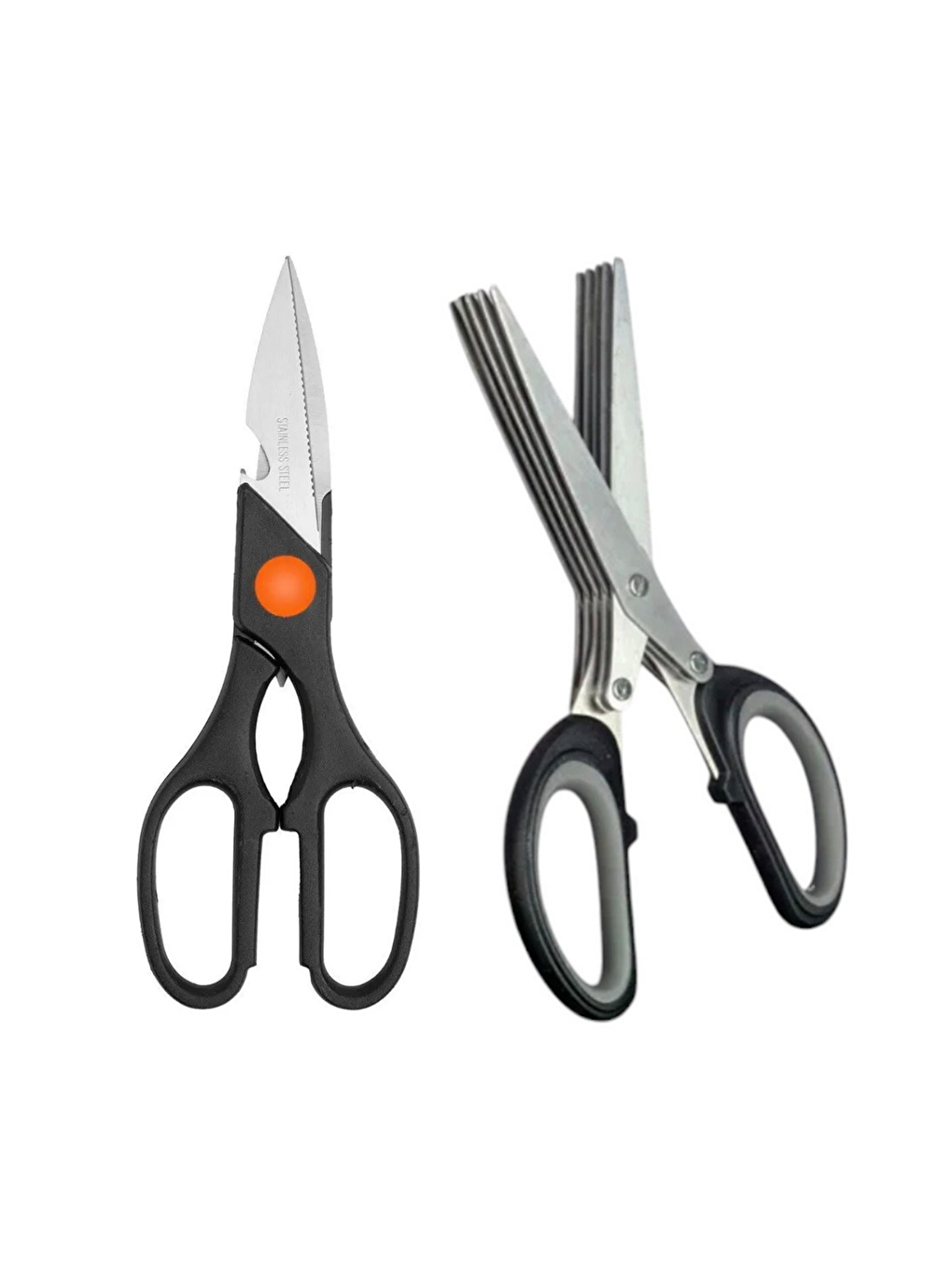 Gri Mutfak Makası ve Çoklu Doğrama Makası