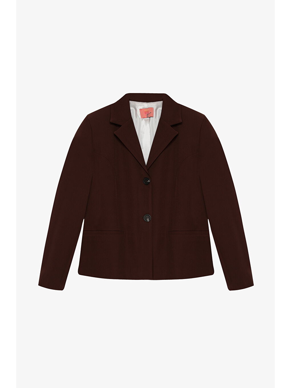 Çift Düğmeli Dikiş Detaylı Blazer Ceket Kahverengi