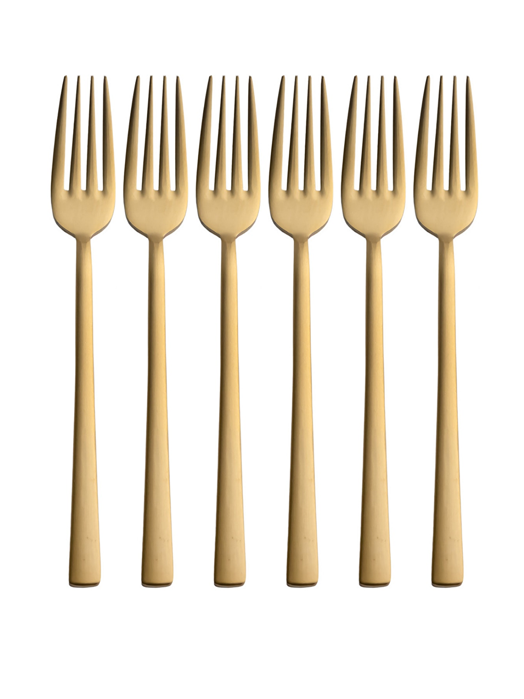 Sarı Mat Gold Yemek Çatal Seti 6 Adet