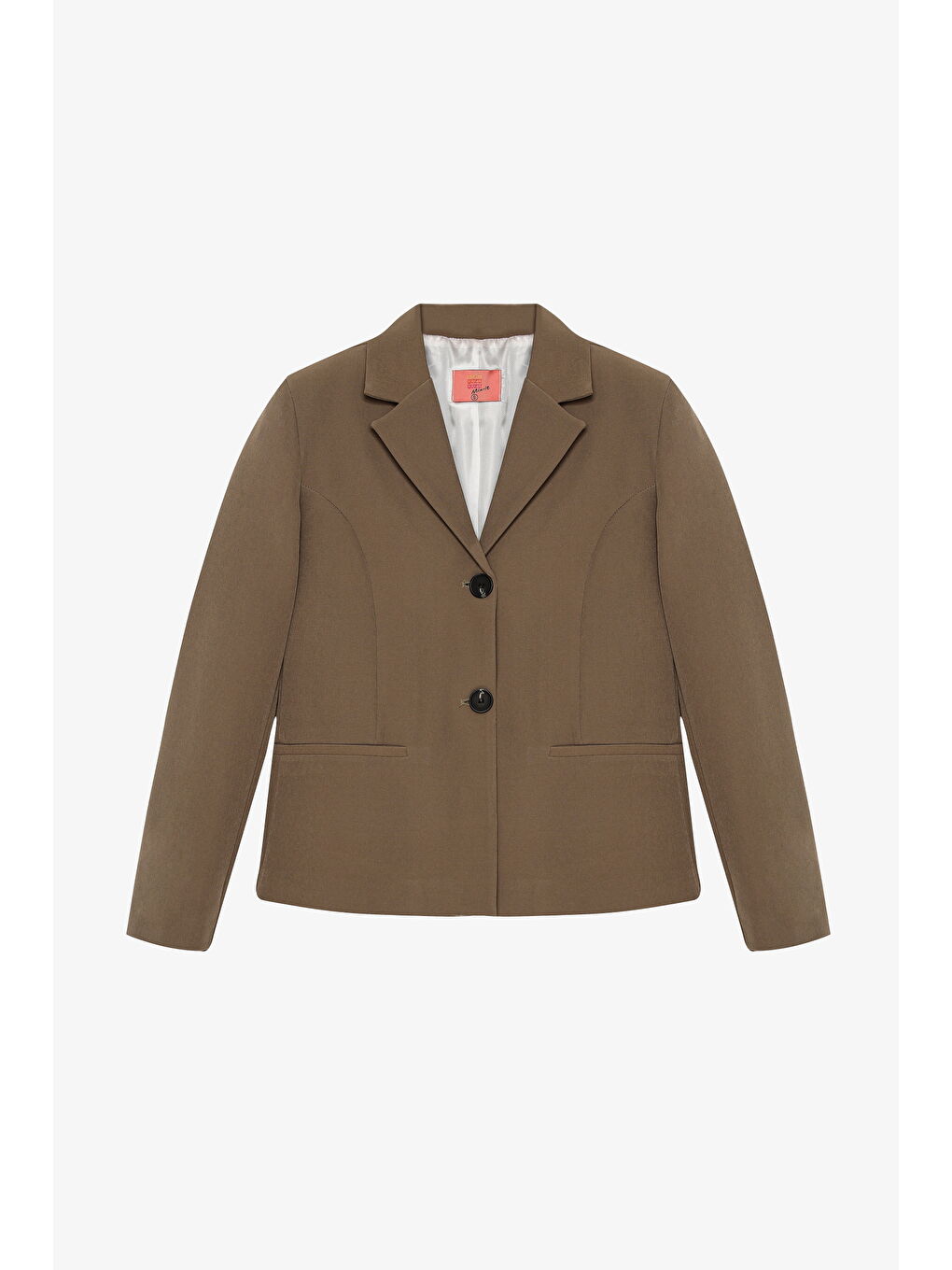 Çift Düğmeli Dikiş Detaylı Blazer Ceket Haki