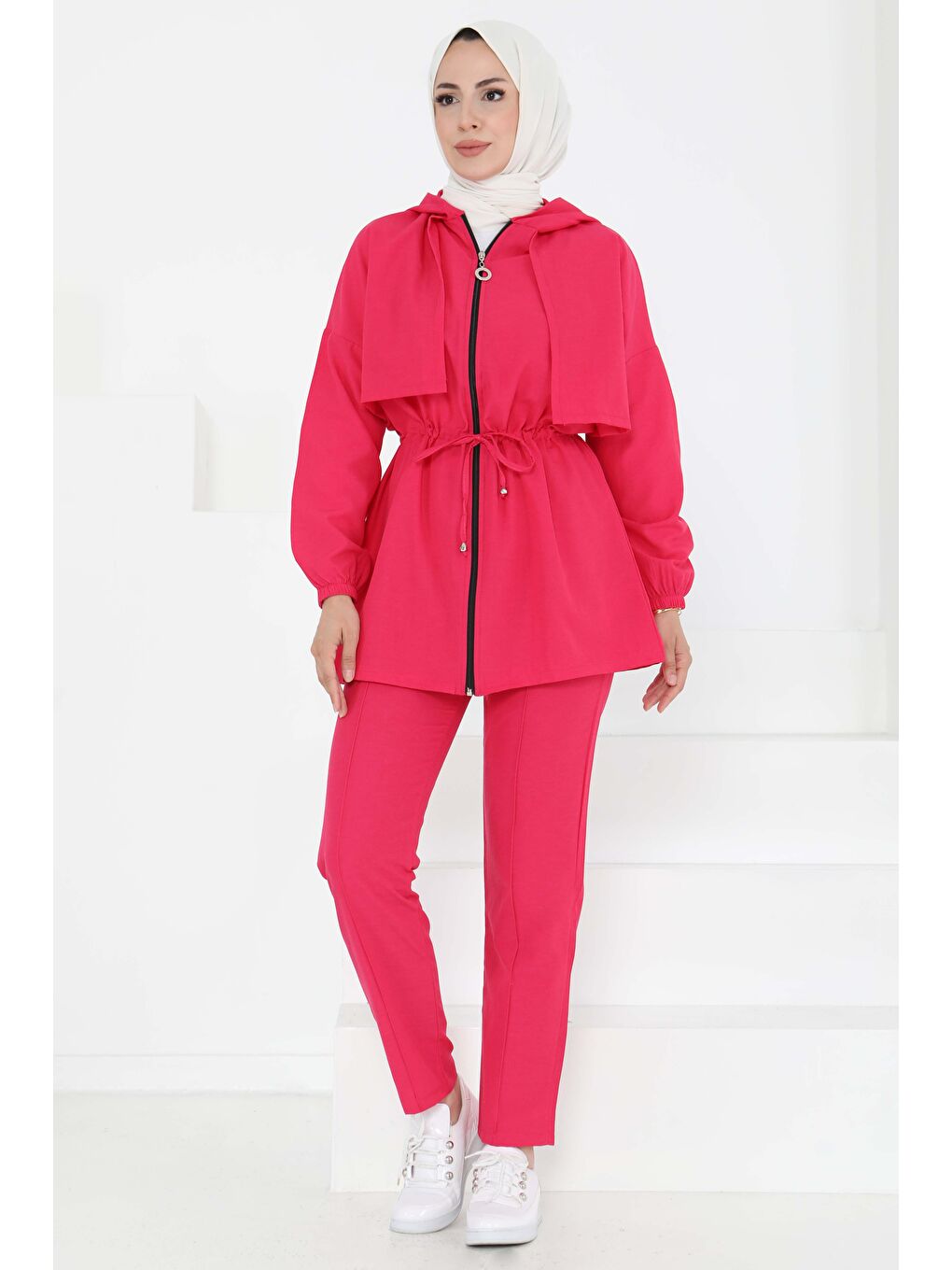 Fuşya Önden Bağlamalı İkili Takım Fusya - 27073-1