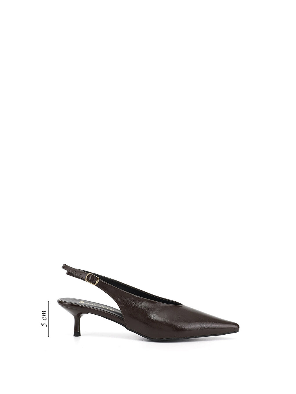 Kahverengi Kadın KAHVERENGİ İnce Topuklu Arkası Açık Ayakkabı-1