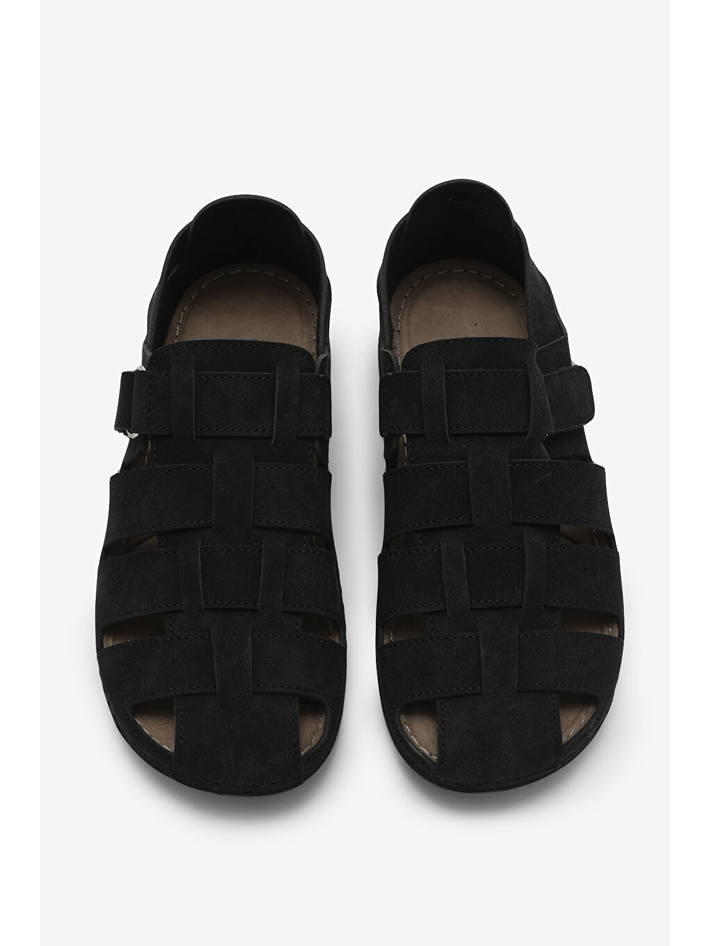 Erkek Siyah Rahat Kalıp Poli Taban Kapalı Sandalet-1