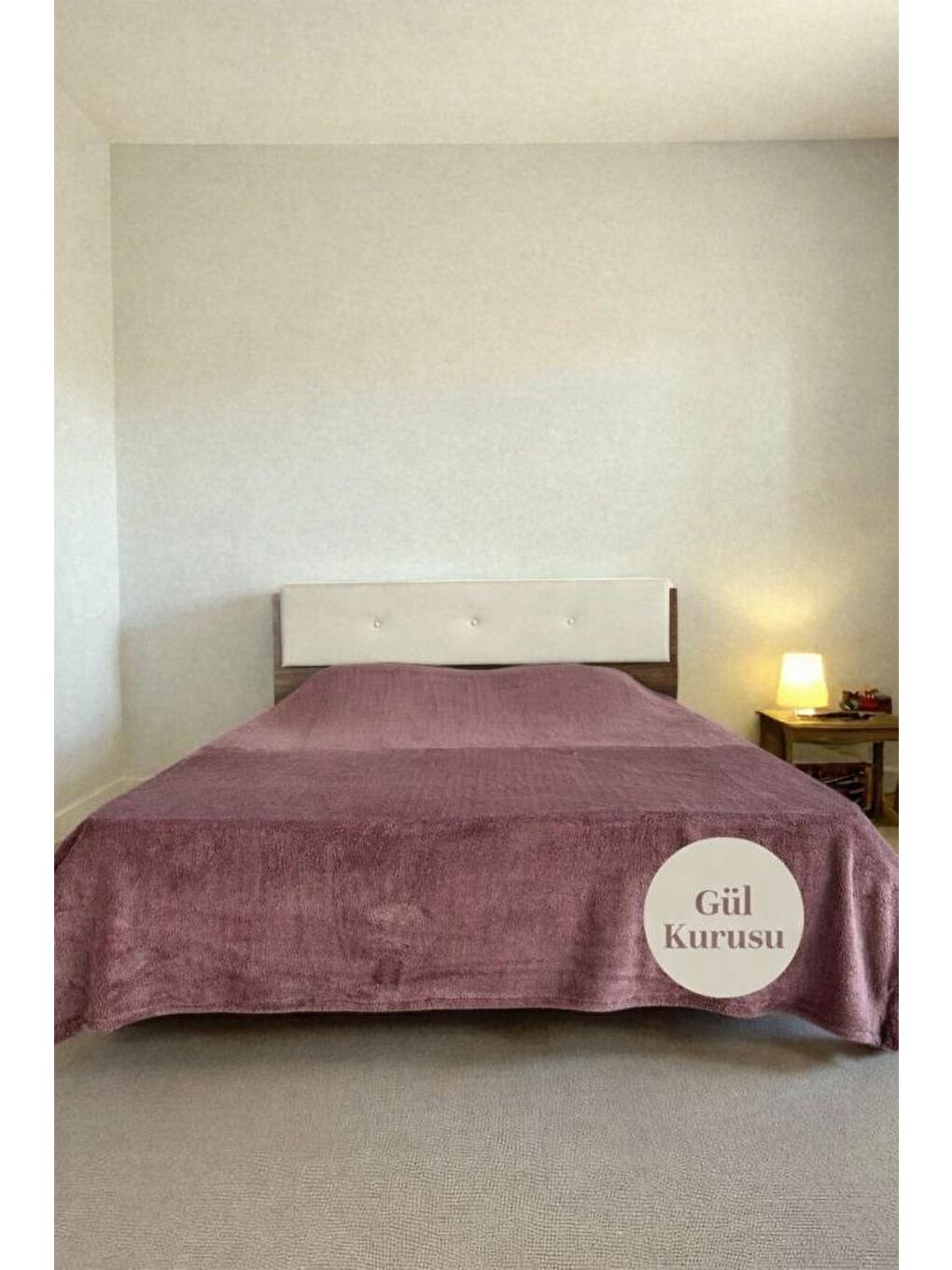 Pembe Welsoft Çift Kişilik Battaniye 200x220 cm Gül Kurusu