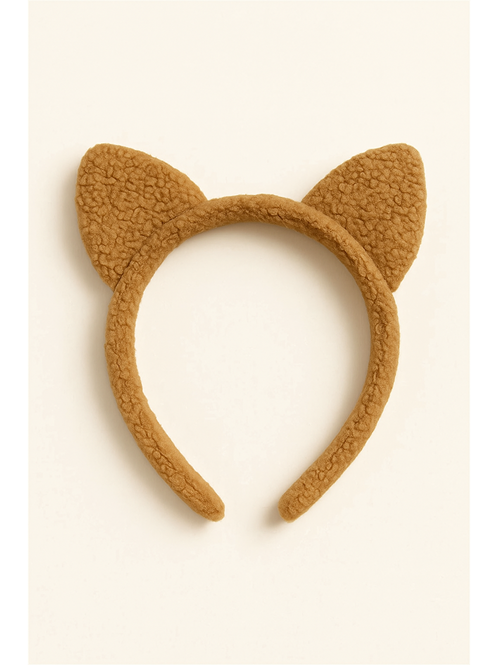 Çocuk Küçük Kulak Aksesuarlı Taç Kahverengi